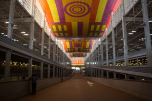 A render of the interior of Kumasi market